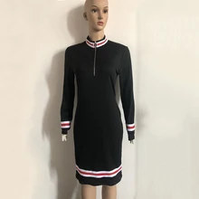 Осень-зима, новая популярная женская одежда, однотонное эластичное приталенное элегантное платье, красивая женская юбка