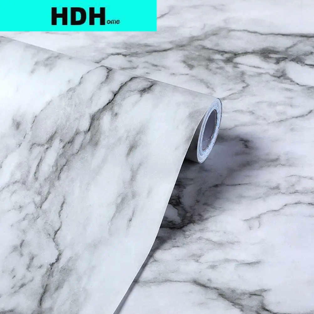 Gray Marble Self-Adhesive Wallpaper Waterproof Vinyl Peel and Stick Wallpapers for Old Furniture Kitchen Countertop Granite Film столешница 100 1 см gray structural la fenice granite fnc 03 pl01 100