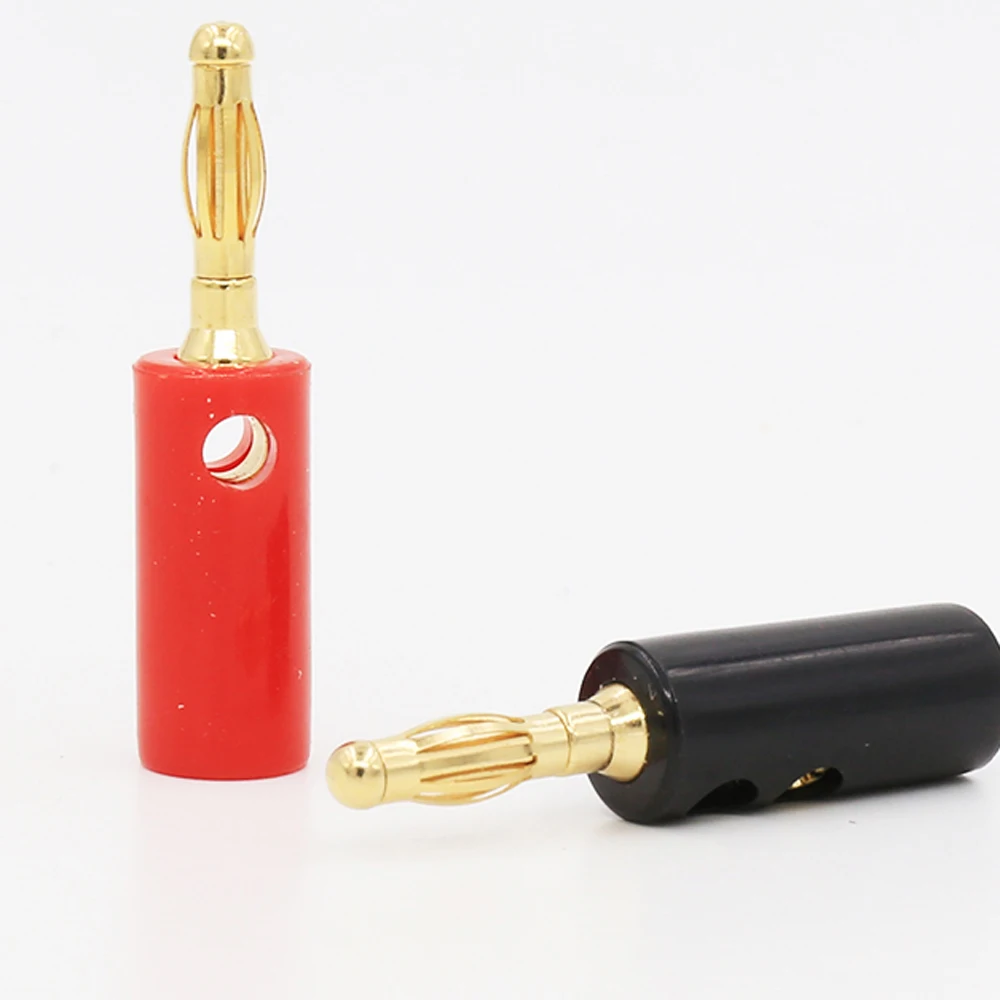 

High Quality 16pieces 4mm Audio Speaker plug,Wire Cable Screw Gold Plated Banana Plug jack Connectors