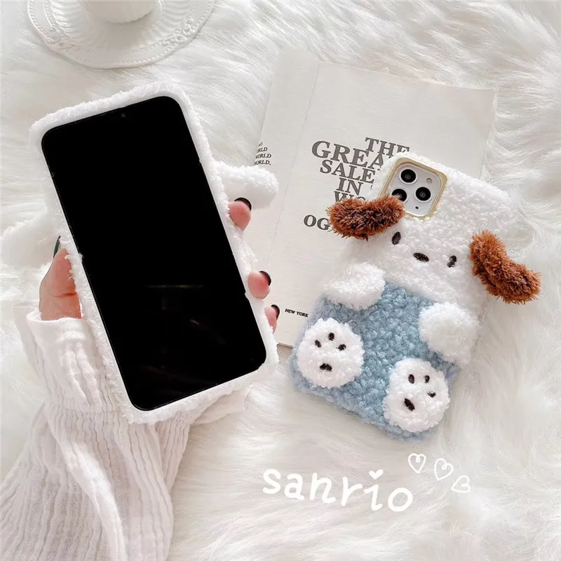 Популярная Роскошная 3D мультяшная плюшевая Мелодия Cinnamoroll собачья кукла Мягкий силиконовый чехол для телефона для iphone 11 Pro Max XS X XR 7 8 plus чехол
