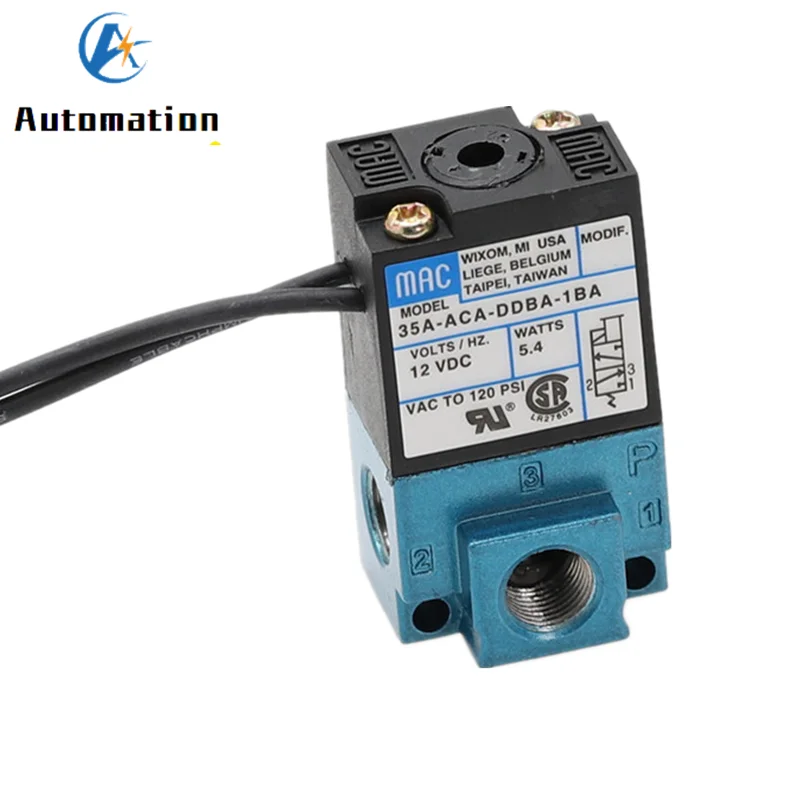 Válvula de Solenóide do Controle do Impulso Mac-eletrônico 3-port Dc12v Dc24v 35a-aca-ddba1ba Dda Ddfa35a-aaa-ddba-1ba Dda Ddfa
