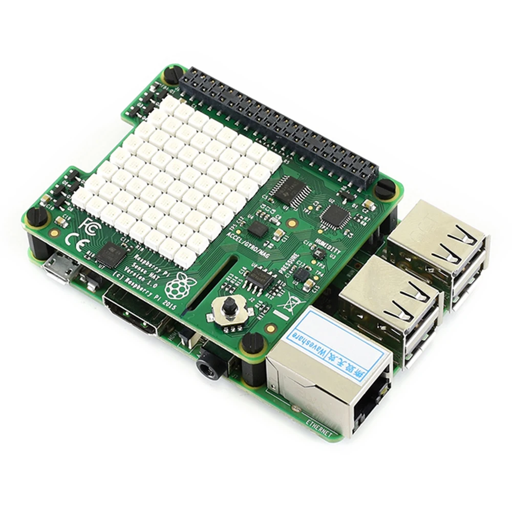 Raspberry Pi Sense HAT с датчиками ориентации давления влажности и температуры 3b + /
