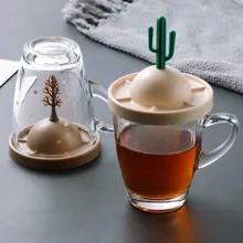 Креативные четыре сезона трехмерные подставки для растений дренажные чашки держатель Многофункциональная крышка стекло держатель для хранения 4 шт