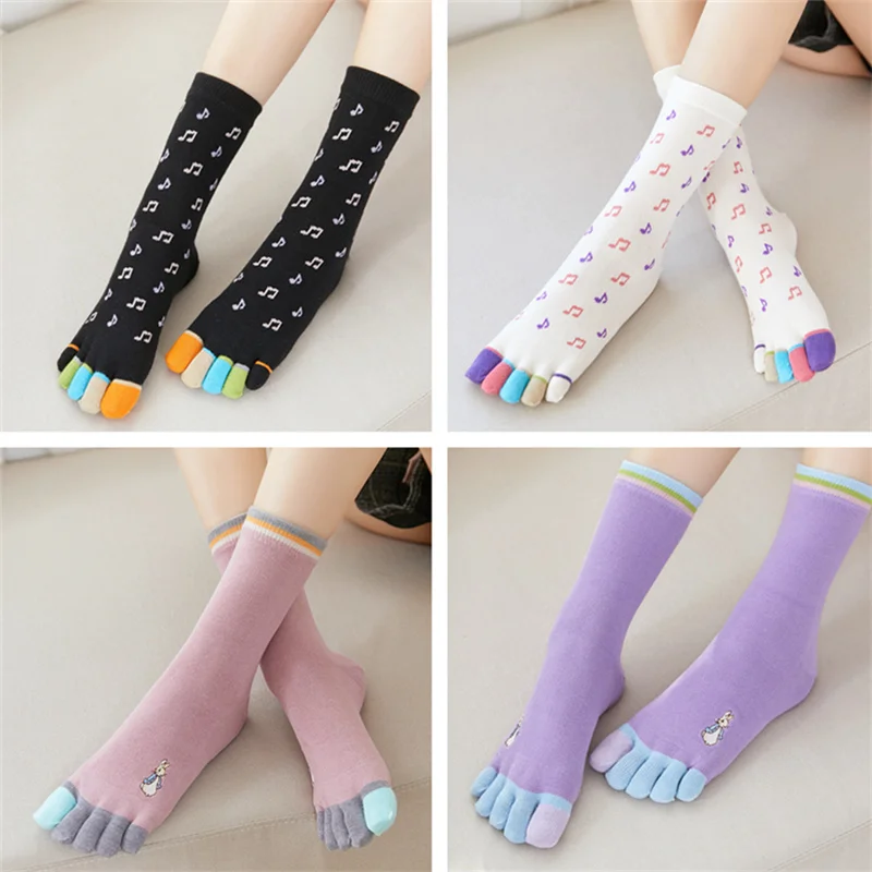 Носки с пятью пальцами женские носки из чистого хлопка