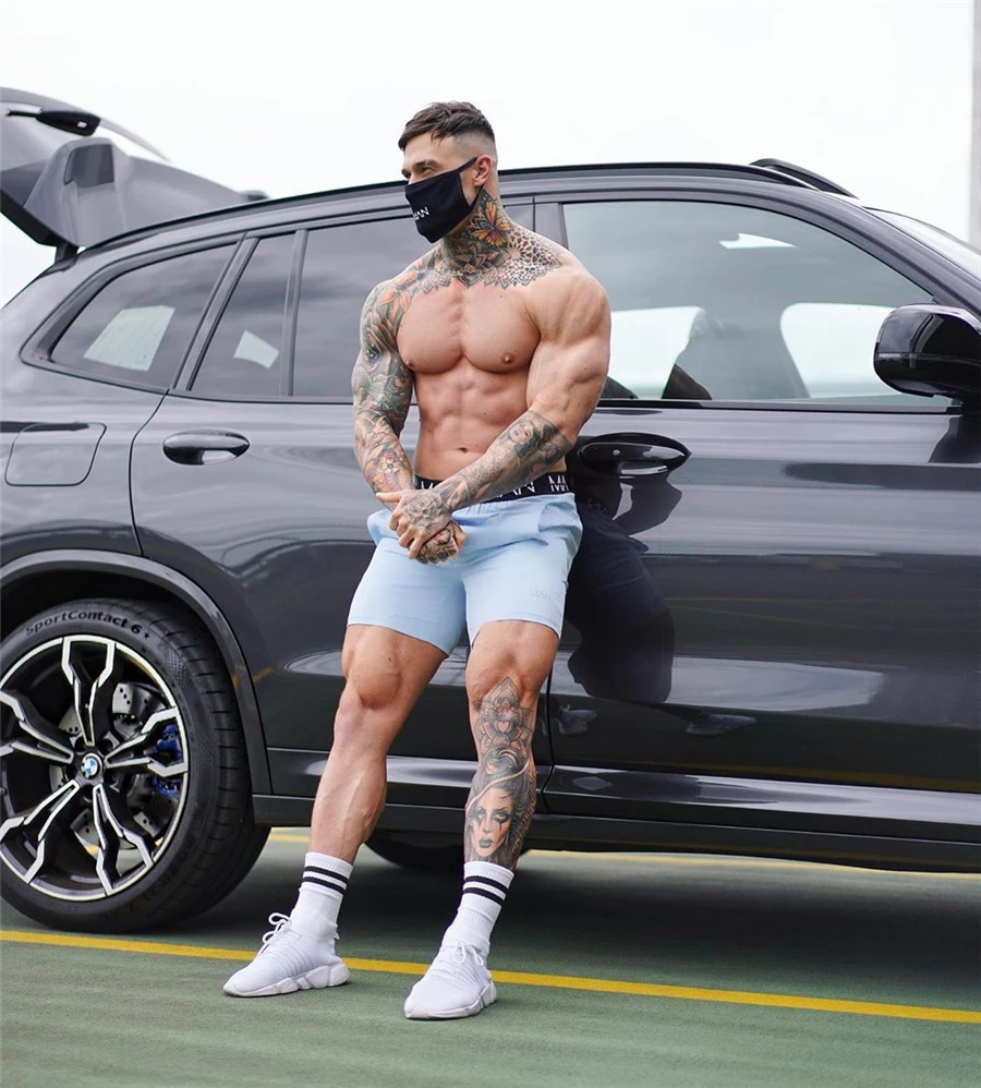 2021 Summer New Sports Fitness Shorts Men's Quick-drying elastic Training Running Casual Men's Outdoor Five-Point Pants