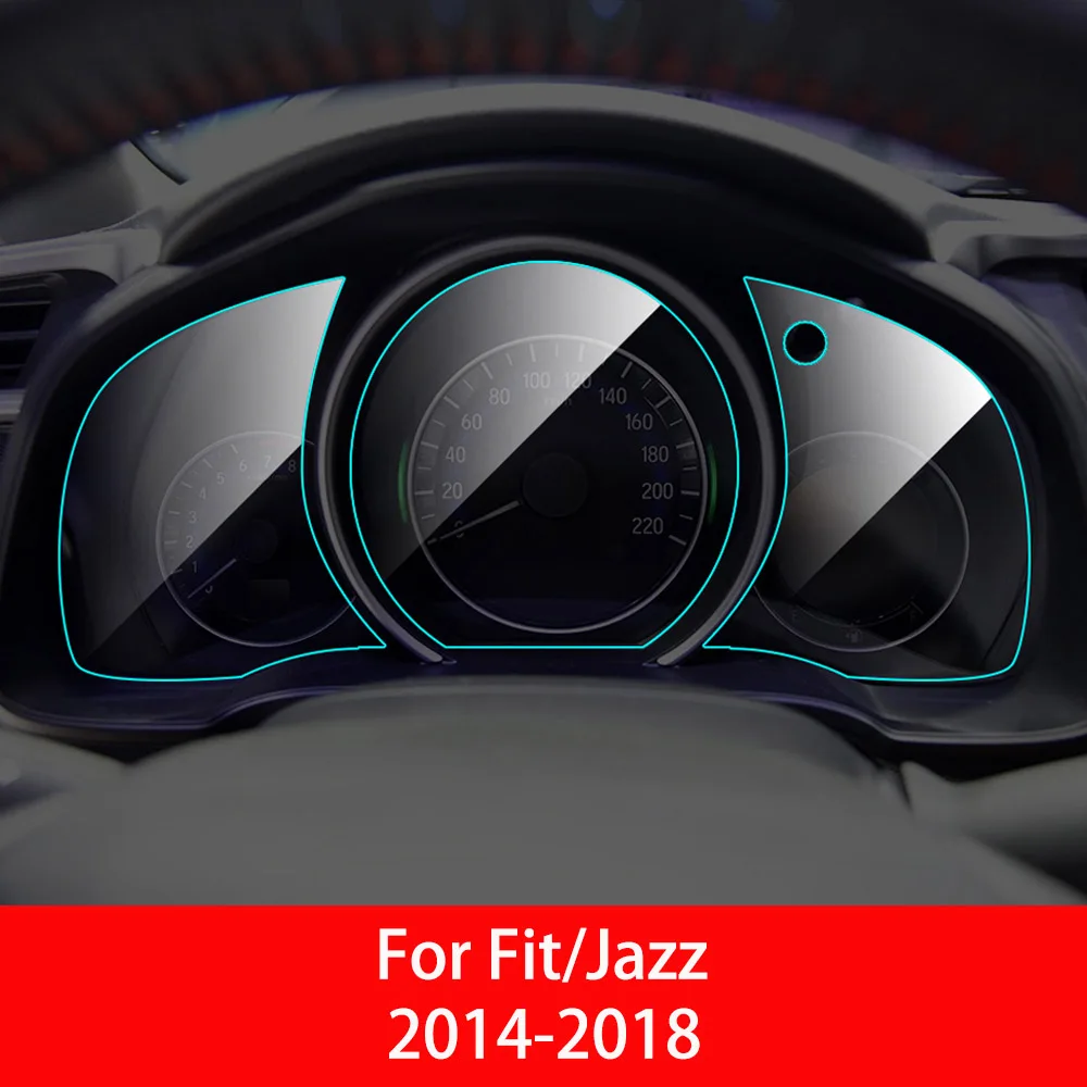 For Fit 14-18 Автомобильная приборная панель Защитная пленка для Honda Fit Jazz интерьерная приборная панель мембрана Защитная пленка из ТПУ автомобильные аксессуары - Название цвета: For Fit 14-18