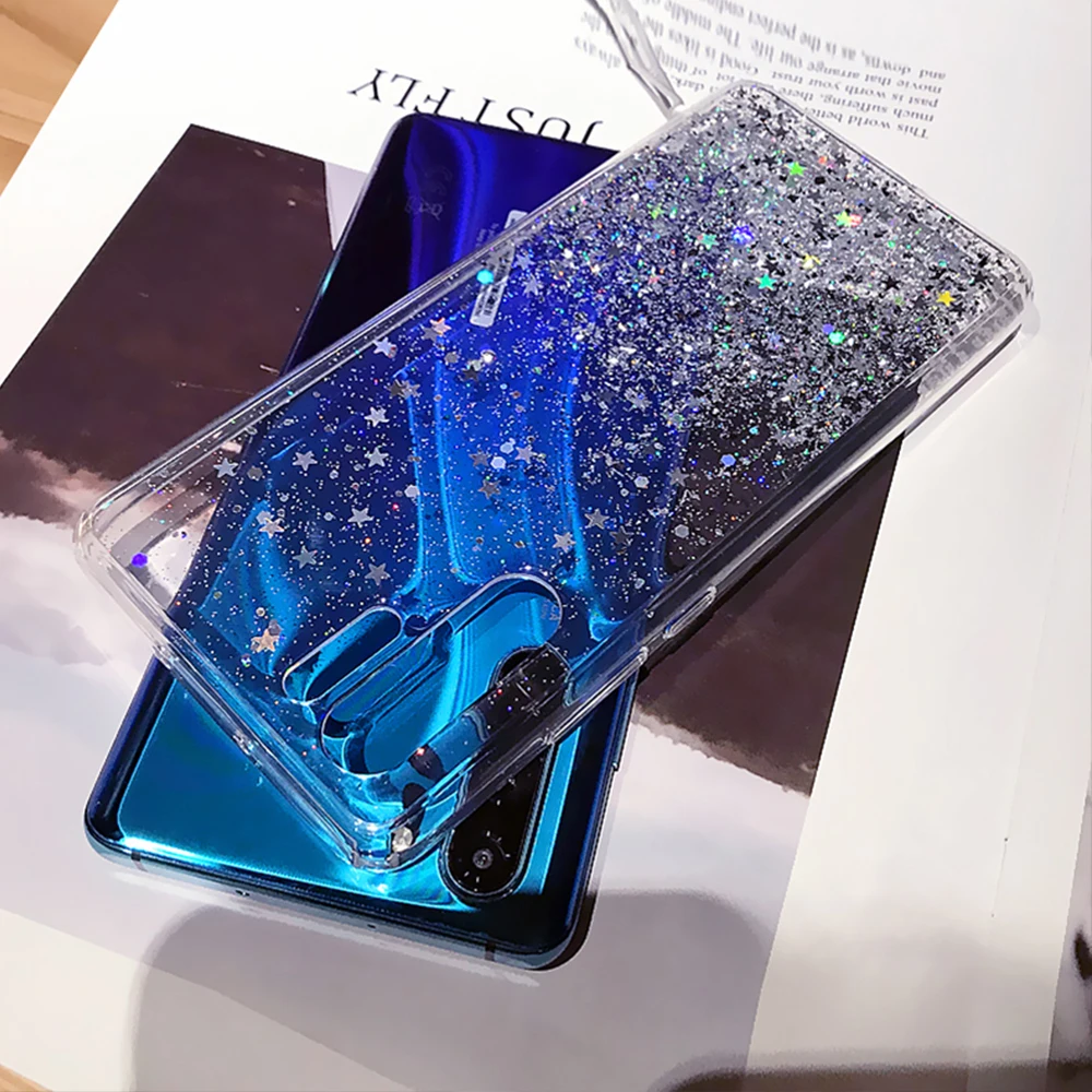 Блестящий Прозрачный чехол для телефона huawei mate 10 20 30 P10 P20 P30 Lite Pro Honor 8 8X9 10 20 Pro Nova 2S 3 3i из мягкого ТПУ