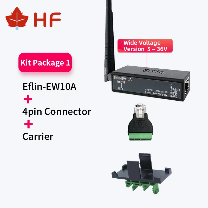 

Smallest Elfin-EW10A-0 Wireless Networking Devices Modbus TPC IP Function RJ45 RS232 to WIFI Serial Server Smallest Elfin-EW10