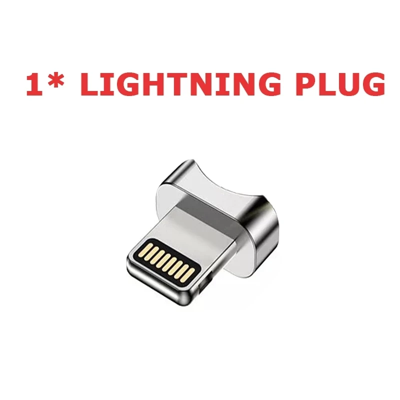 Extra Lightning Plug Магнитный usb-кабель для зарядного устройства с разъемом type-C, зарядный кабель для сотового телефона, 2 в 1, вращающийся кабель для iPhone XR, быстрая зарядка, Micro USB - Цвет: Extra Lightning Plug