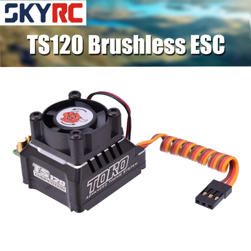 SKYRC TORO TS120 бесщеточный Сенсорный электронный регулятор хода поддержка датчика бесщеточный двигатель для 1:10 1:12 RC автомобиля синий/черный/золотой - Цвет: Черный
