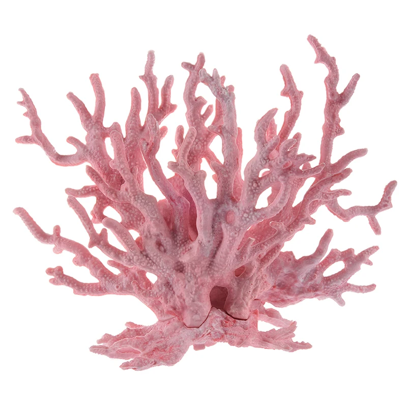 Украшение в форме розового коралла для аквариума