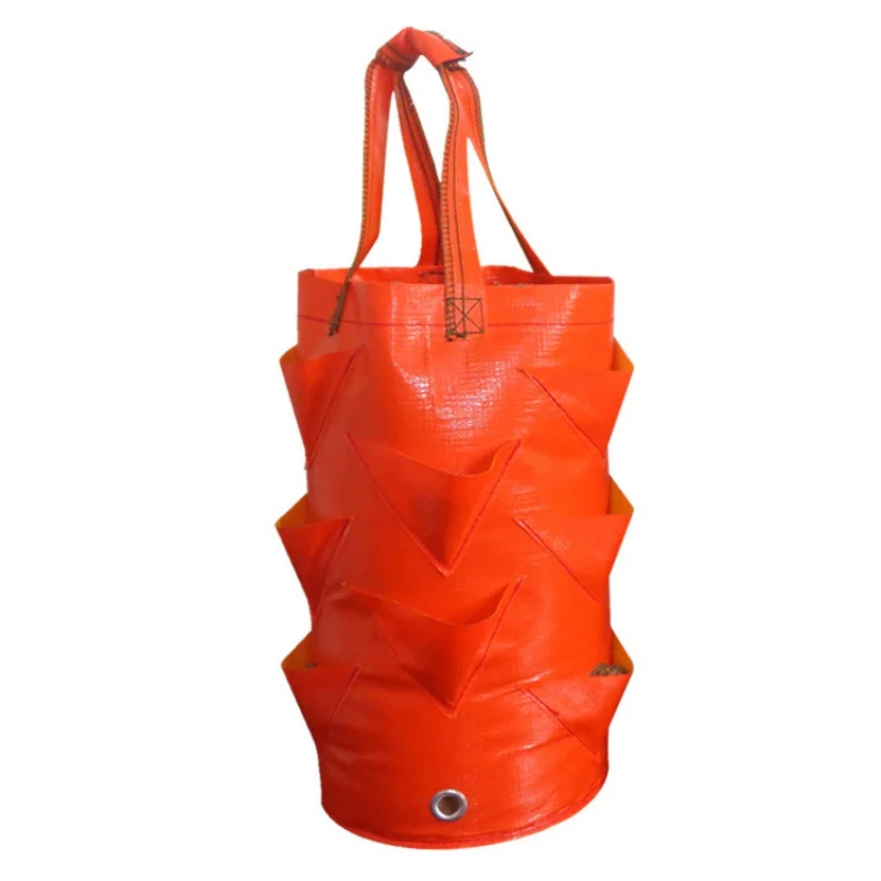 

3 Gallons Hanging Strawberry Planter Gardening Grow Bag Plant Pot Pouch With Side Pockets Capacity For Seedlings x