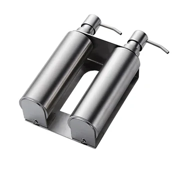 

New For Kitchen And Bathroom Liquid Soap Dispenser 500Ml Stainless Steel Manual Lotion Shampoo Dispenser Box Accessories