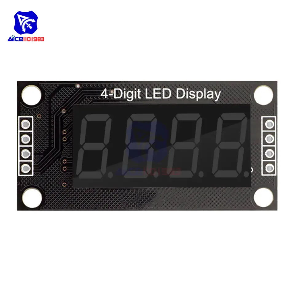 TM1637 0.36" 4 Bit LED Digital Tube Display 7 Segments Red Green Blue Yellow White LED Module Board with Pin for Arduino image 5