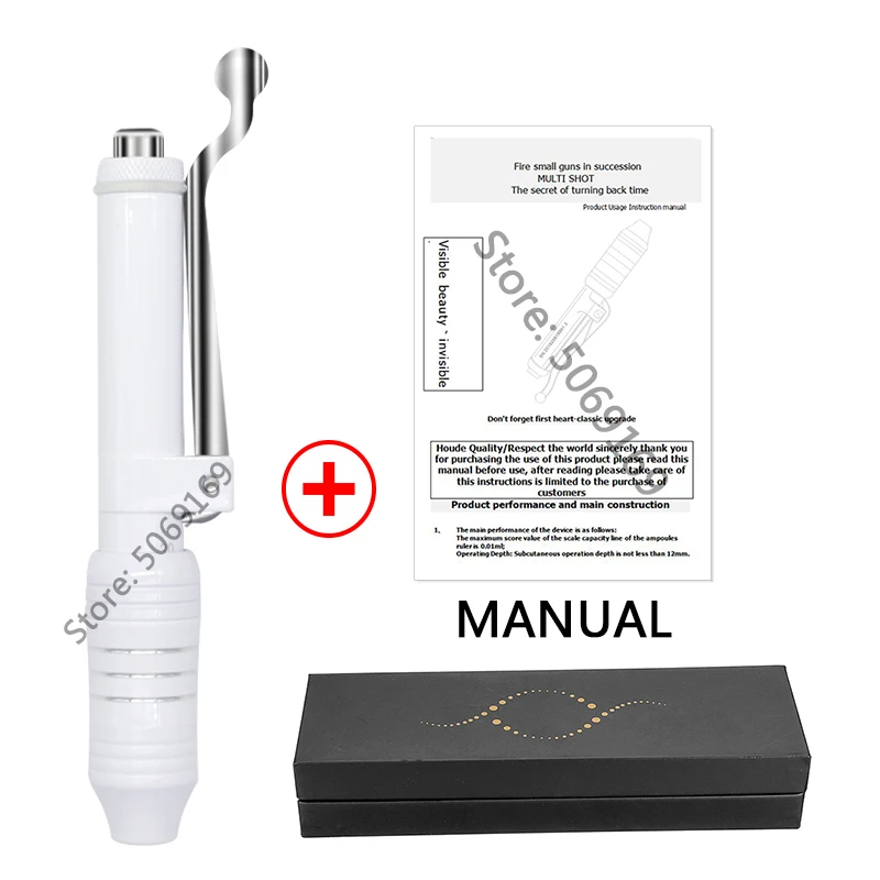 1pc white pen Неинвазивный инжектор для инжектора гиалуроновой кислоты, инжектор, пистолет для удаления неинвазивных морщин, шприц для инъекций - Номер модели: 1pc white pen