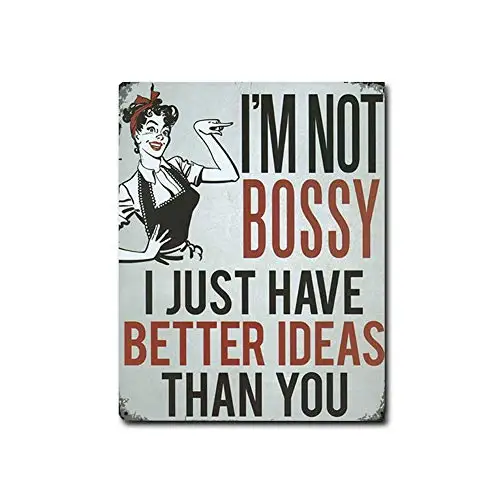 Im Not Bossy Отпечатки плюс Def все доступа Ретро жестяной знак-винтажный Вдохновленный металлический знак в комплекте с винтами для подвешивания для отображения в вашем - Цвет: Im Not Bossy