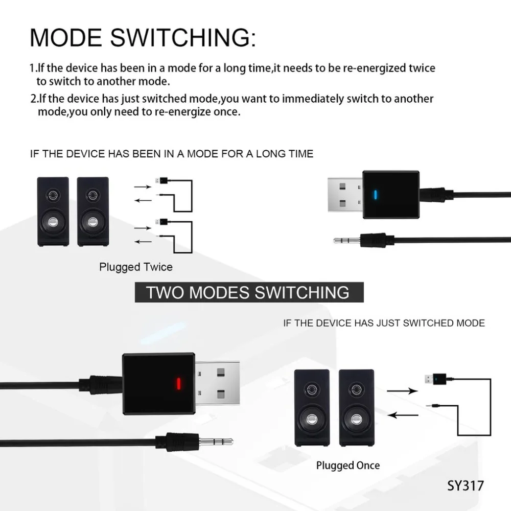 USB 5,0 + EDR передатчик приемник адаптер 2 в 1 с разъемом для ТВ наушники для ПК дома обоих концах для подключения внешних устройств к