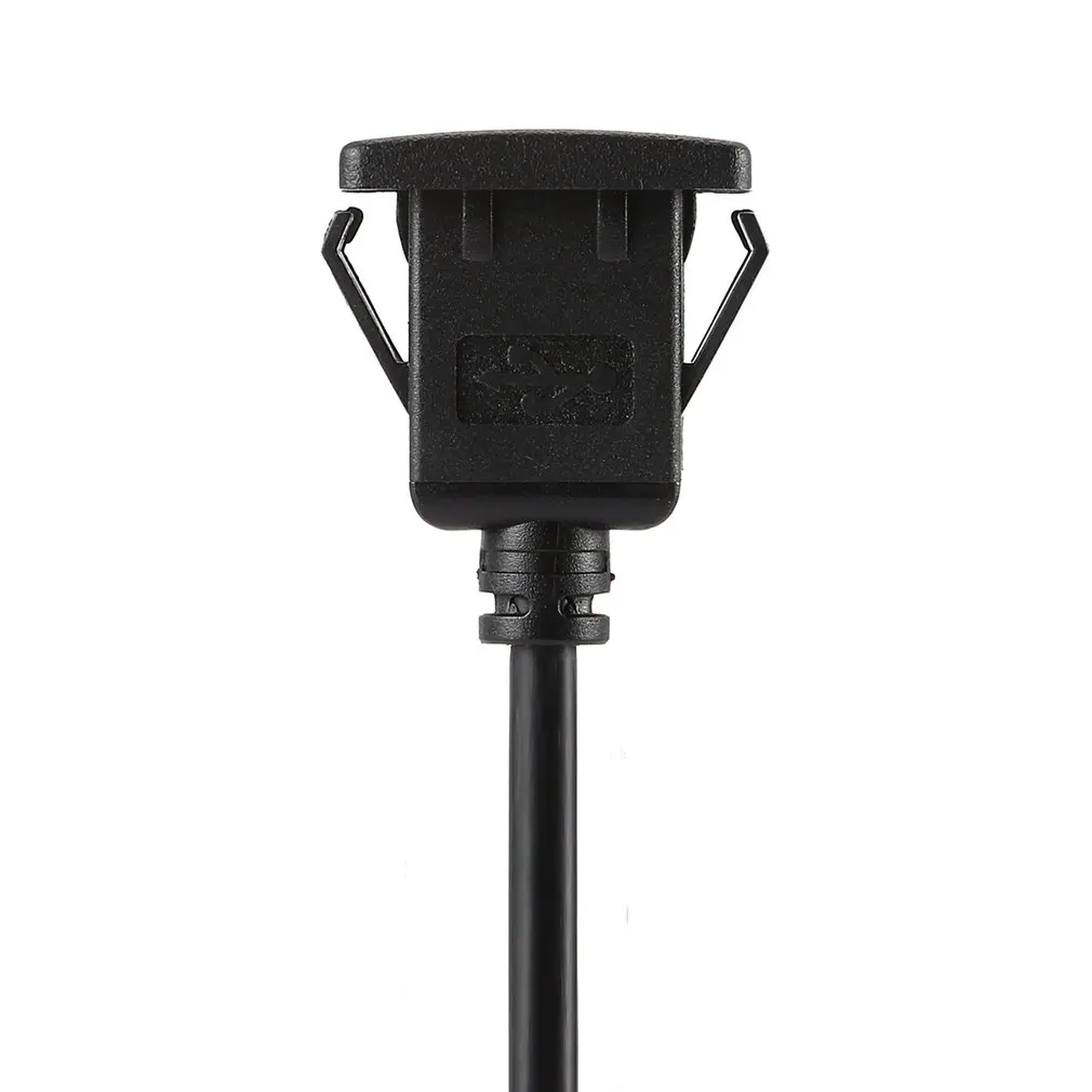 Portable USB Male to Female AUX Flush Panel Mount Extension Cable for Car Truck Boat Motorcycle Dashboard