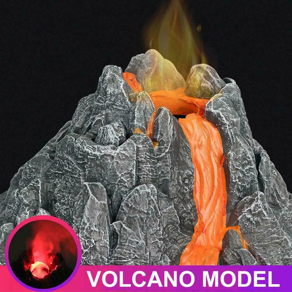 Volcanic Eruption Model Toy, Volcano Model Cognition Scene and Master Principles of Volcano, Puzzle Toy Game for Child Boy