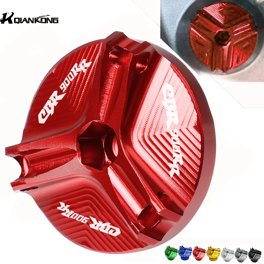 

Motorcycle Aluminum Engine Oil Filter Cup Plug Cover screws For Honda CBR900RR CBR 900 RR 1993 1994 1995 1996 1997 1998 1999