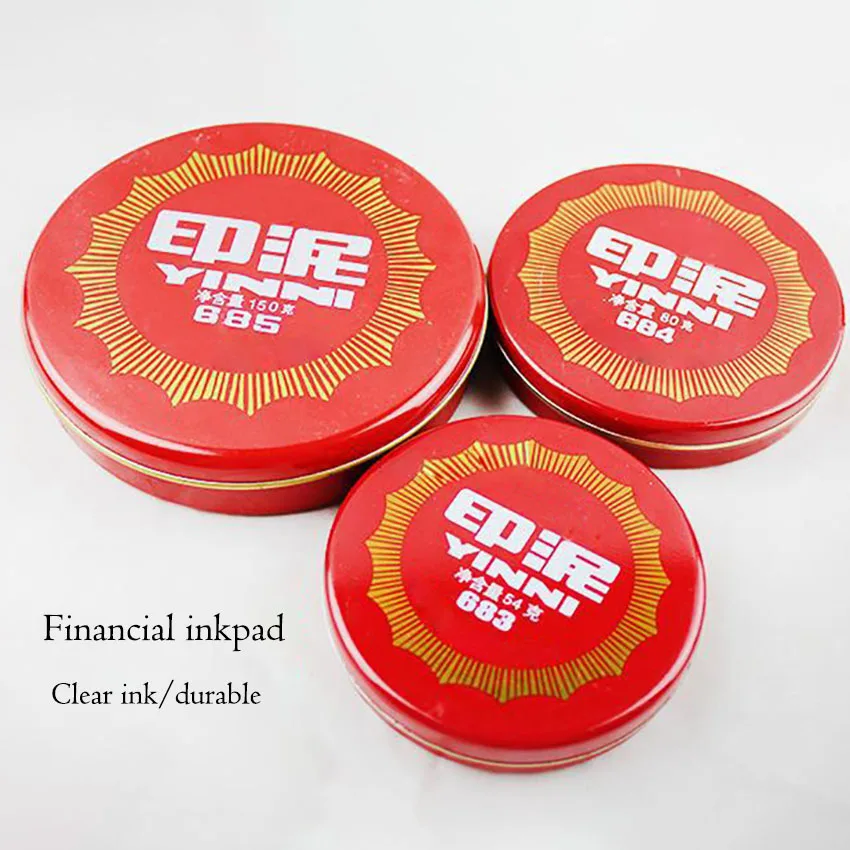 Round Red Stamp Pad Durable Red Stamp Ink Pad Chinese Yinni Pad