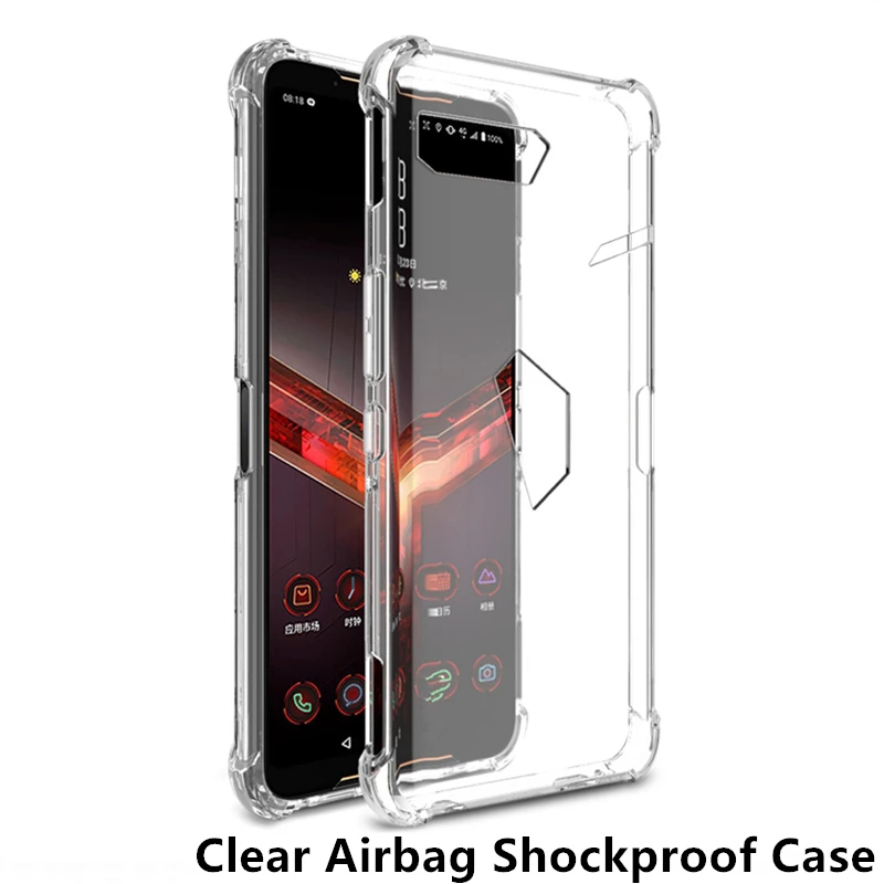 Для Asus ROG Phone 2 ZS660KL чехол 6,59 дюймов Ультратонкий Мягкий ТПУ силиконовый тонкий Матовый кожаный чехол ROG Phone II 2 чехлы для телефонов - Color: Airbag Case