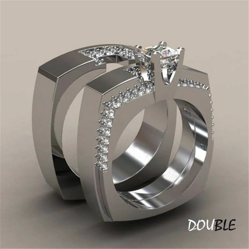 Юбилейные обручальные кольца квадратного дизайна обручальное кольцо в стиле