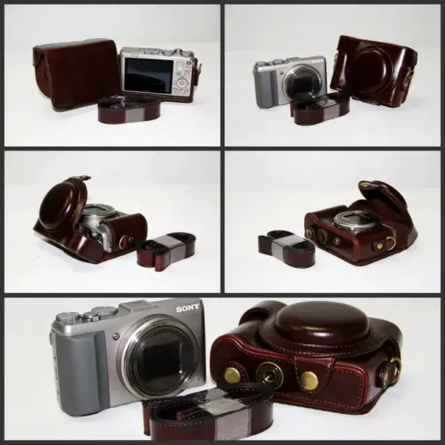 Кожаный чехол для камеры ремешок для камеры sony HX60 HV50 HX30 DSC-HX60 DSC-HX50V DSC сумка для камеры