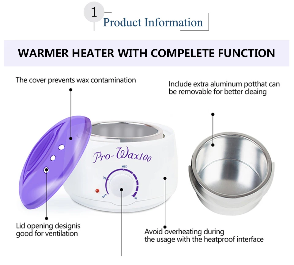 Инструмент для удаления волос Эпилятор подогреватель Pro-Wax 100 Мини Спа Ручной Эпилятор ноги парафин воск теплый горшок корабль с русского склада