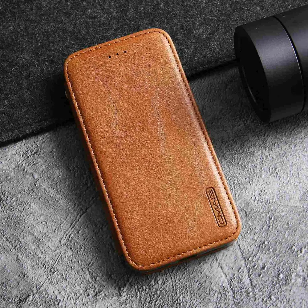 Коричневый Кожаный чехол-кошелек для iPhone 7 8 Plus X XS Max XR 11 Pro Max, роскошный чехол-книжка с держателем для карт, чехол для iPhone 7Plus 8 Plus - Цвет: Коричневый