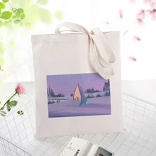 Синяя серия холщовая вместительная сумка для покупок сумка с пользовательским принтом текстовый логотип DIY ежедневное использование экологическая многоразовая утилизация сумки