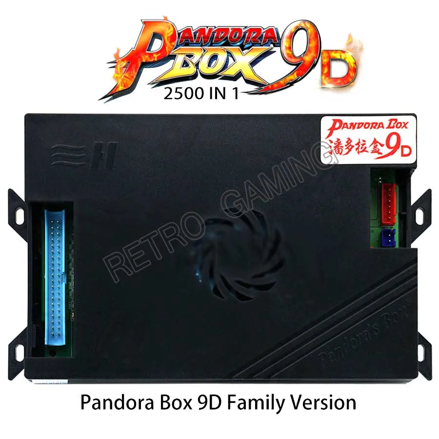 Pandora Box 9D 2500 В 1 Домашняя версия аркадная игровая доска с 3D Mortal Kombat 1 2 3 4 Tekken 1 2 3 Поддержка 4 игроков USB геймпад - Цвет: without Jamma cable