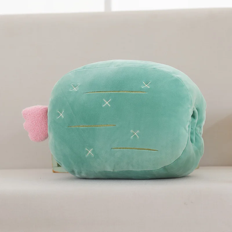 cactus Plush Throw Pillows Hand Warmers with Hole Cartoon Stuffed Fruit Shape Buttocks Cushions Kids Toys Gifts Pillows - Цвет: cactus