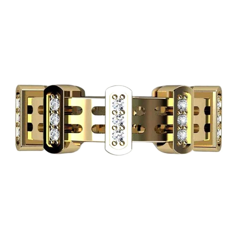 anillo femenino Punk Hiphop Men Women Zircon Ring Gothic Geometry Gadget Ring Crystal Rings