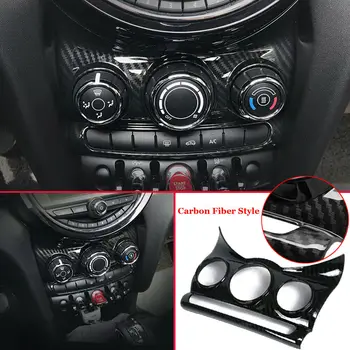 

1Pcs For BMW MINI Cooper F55 F56 F57 Accessories Car Interior Carbon Fiber ABS Center Dashboad Console Cover Trim Car Styling