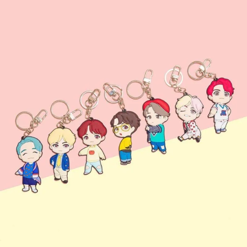Kpop Bangtan Boys JK Q Style House такой же стиль акриловый брелок сумка для ключей подвеска
