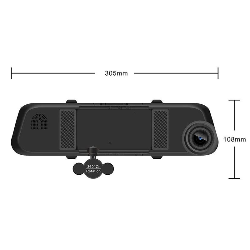 4,0 Lcd Hd 1080P трёхрекордное зеркало заднего вида, автомобильная видеокамера, водительский рекордер с тремя линзами для автомобилей, вид спереди и сзади