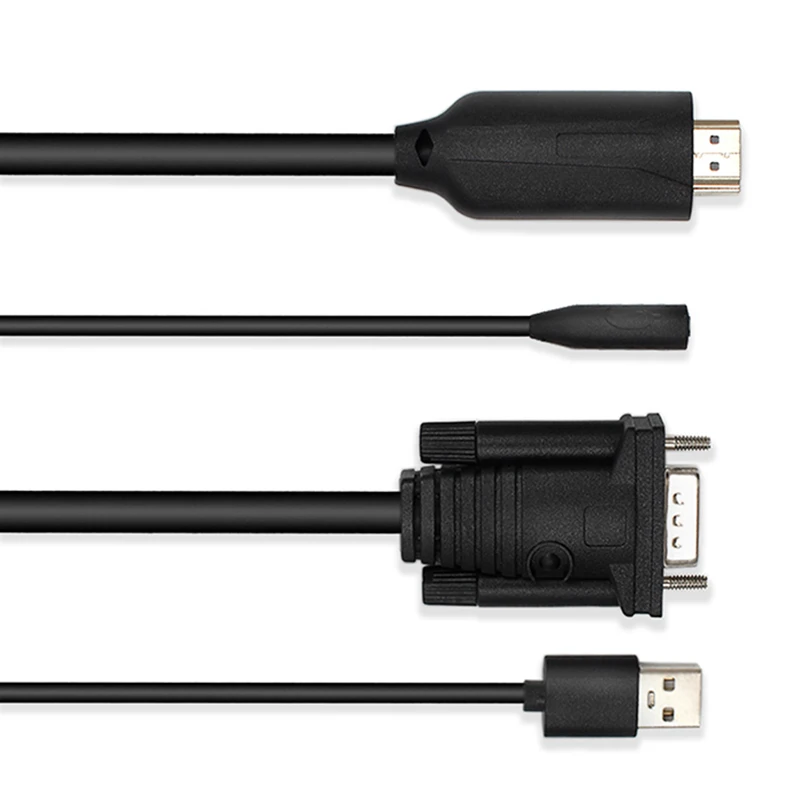 HDMI к Vga конвертер с кабелем 1 8 м цифро аналоговый сигнал USB и o|Адаптеры Type-C| |