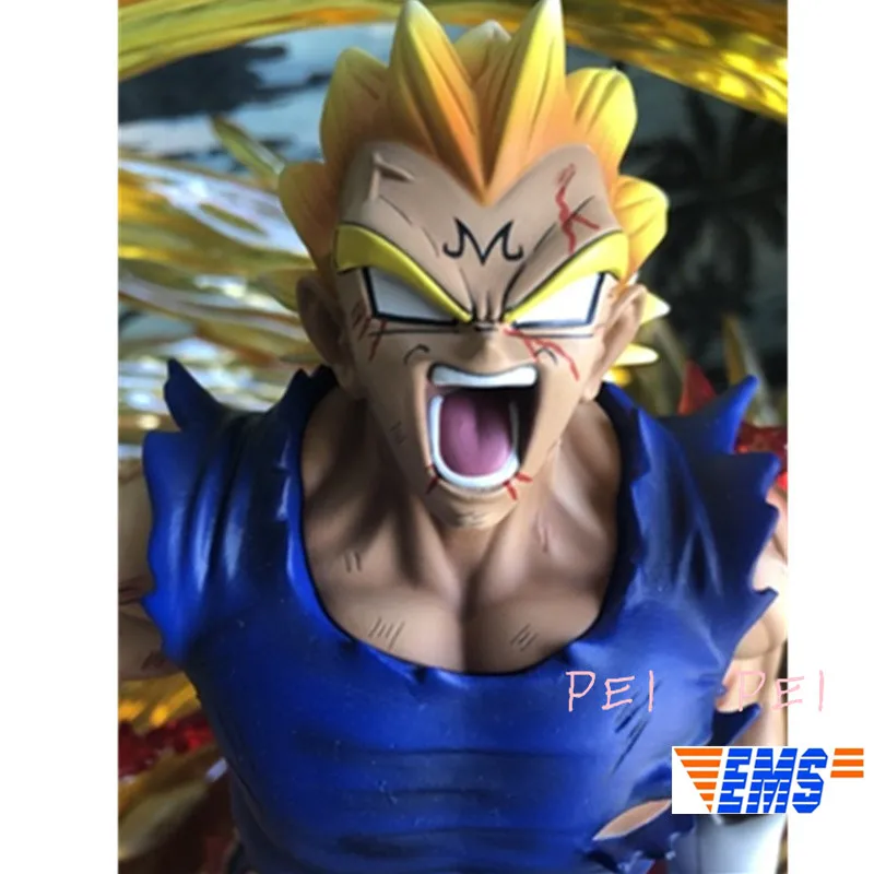 Статуя Dragon Ball Z super saiyan Majin Vegeta жеребьё полноразмерный портрет со светодиодной подсветкой бюст полимерный анимационная фигурка GK игрушка