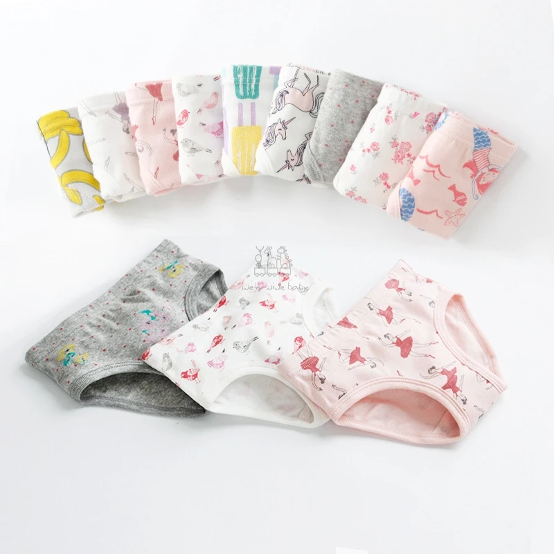 random color 3pcs Высококачественное детское хлопковое нижнее белье, дышащие и удобные трусики для девочек, милые трусы для девочек с рисунком - Цвет: random color 3pcs