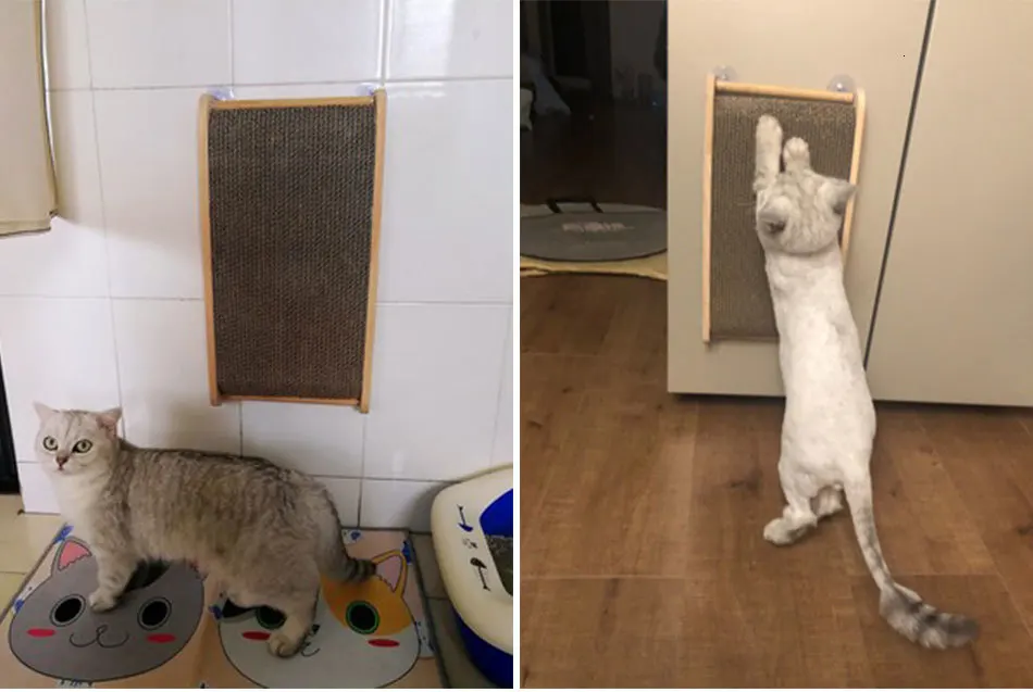 RFWACK Vertical Cat Scratch Board Corrugated Kitten Catnip Cat Scratching Pad Board Mat Scratcher For Cats Toy Game Accessories