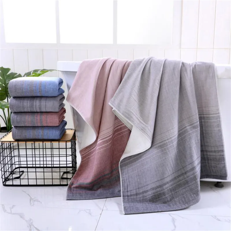 

70x140cm 34x75cm Absorbent Towel Adult Gauze Cotton Terry Towel Bathroom Soft Bath Towel Sports Household Bath And Face Towel