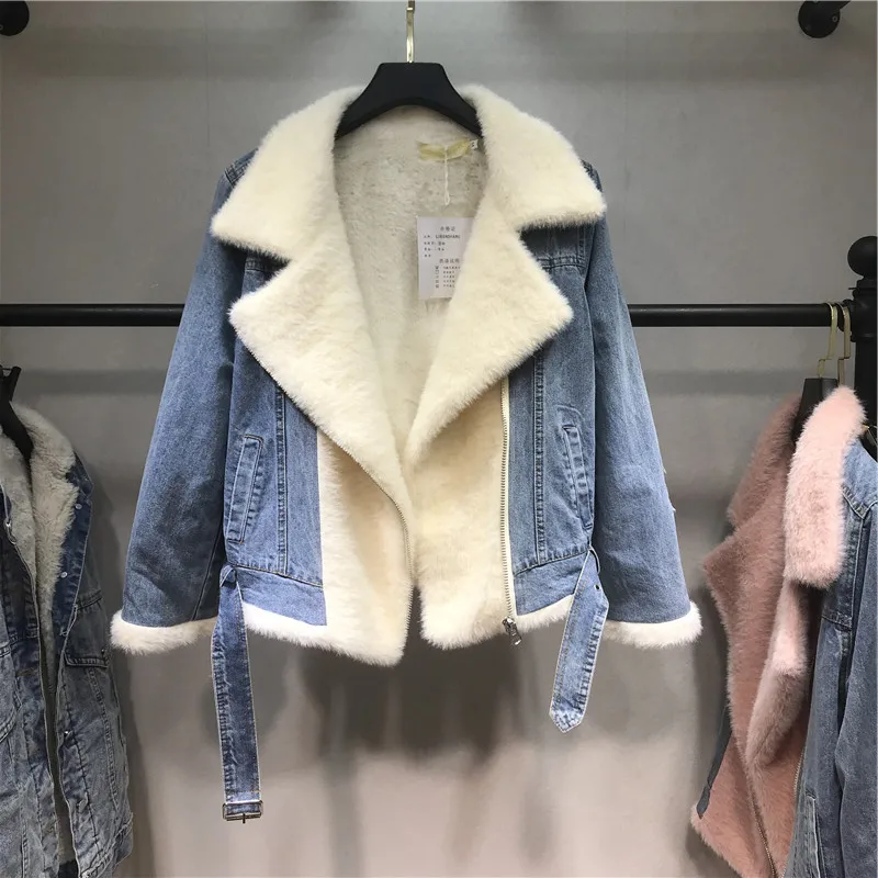Новинка 2020 года! осенне-зимняя женская джинсовая куртка из вельвета с поясом и