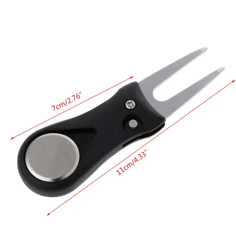 Golf Divot Repair Switchblade Pitch Groove Cleaner Pitchfork установка зеленых вилок