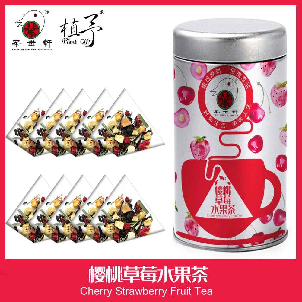 

3g*10pcs Cherry Strawberry Fruit Tea Skin Care Mask DIY Raw Materials Tea Bag Detox Tea Acne Treatment Anti-Aging Moisturizing