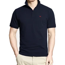 Новинка года; летние мужские поло; Повседневная дышащая мягкая рубашка с коротким рукавом; хлопковая рубашка с воротником; облегающие однотонные рубашки