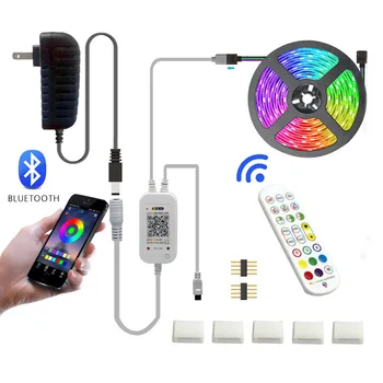 

LED Strip Light 12V Interior Lamp Multi color WIFI Bluetooth Music Control Background Lights for Lichte Strips Kit 5Meters/Roll