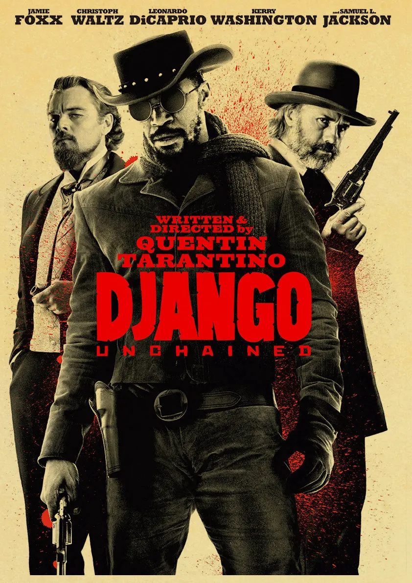 Квентин Тарантино фильм Kill Bill/Django Unchained/резервуар собака фильм плакаты крафт-бумага домашний кинотеатр Настенный декор плакат - Цвет: E163