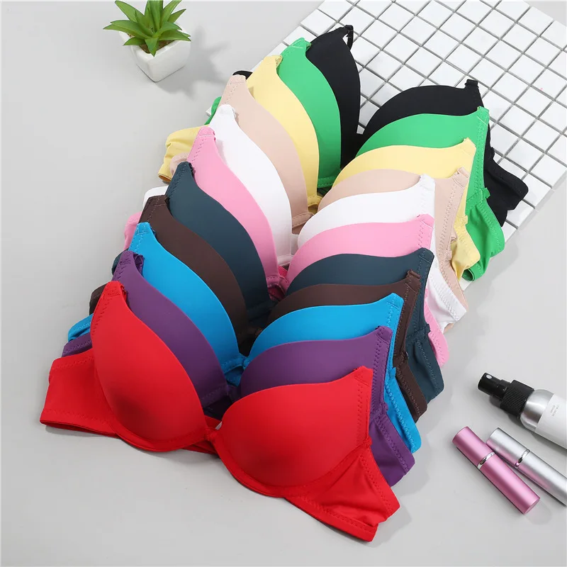 

Seamless Bras For Women Lingerie Sexy Bra Push Up Bralette Underwire Brassiere Soft A B Cup Female Intimates Solid Underwear
