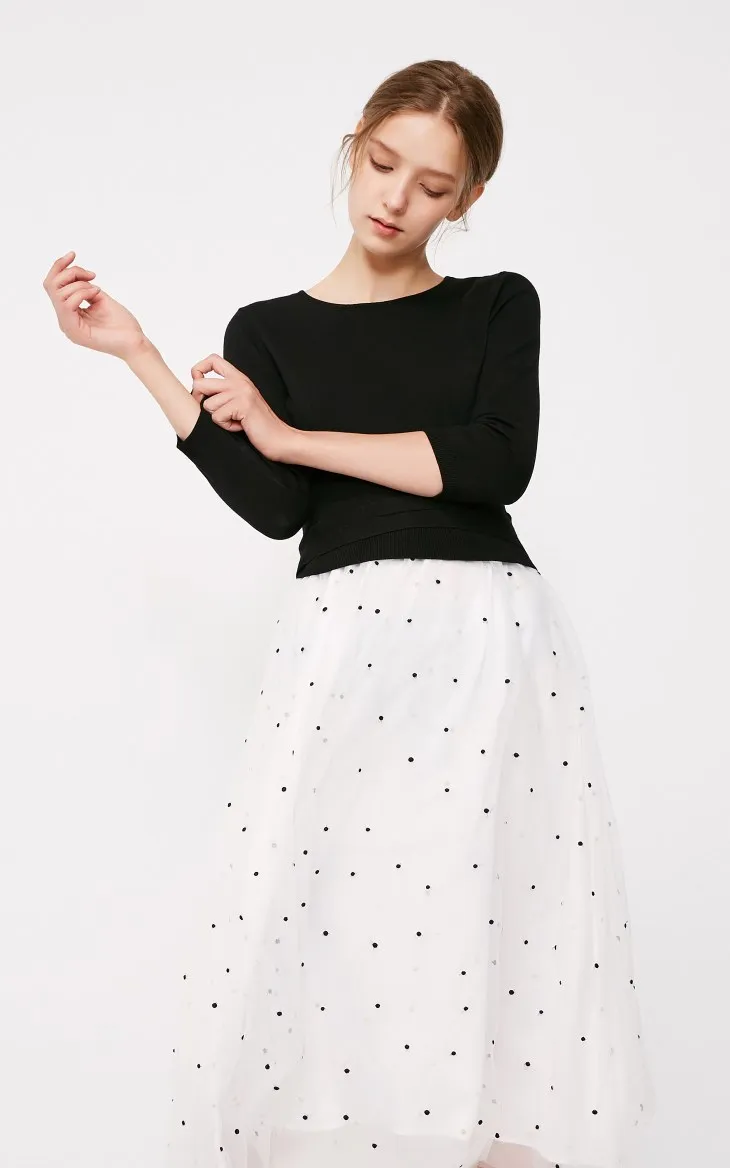 Vero Moda женское трикотажное платье Gauzy Midriff-Baring | 319146504